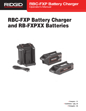 RIDGID FXP Batteries and Chargers Manuel utilisateur | Manualzz