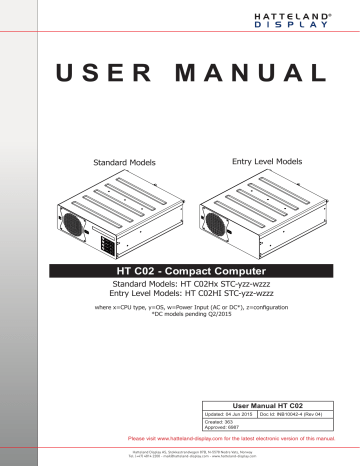 Hatteland Technology HT C02Hx STC-xxx-xxxx User Manual | Manualzz Hatteland Technology HT C02Hx STC-xxx-xxxx User Manual | Manualzz
