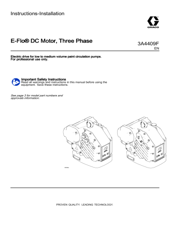 Graco 3A4409F, E-Flo DC® Motor, Three Phase Instructions | Manualzz Graco 3A4409F, E-Flo DC® Motor, Three Phase Instructions | Manualzz