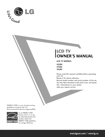 LG 47LB9DF LCD Television Owner's Manual | Manualzz LG 47LB9DF LCD Television Owner's Manual | Manualzz