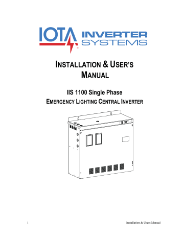 Iota Iis Emergency Inverter Installation Instructions Manualzz