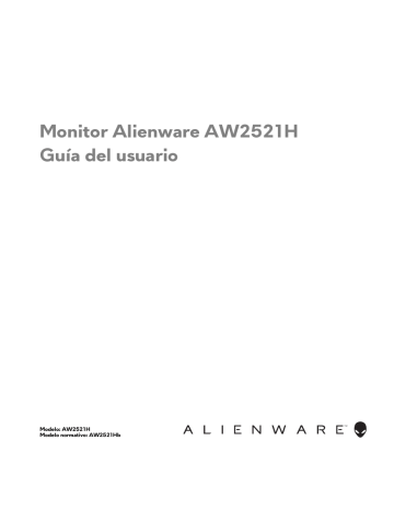Alienware AW2521H 25 Gaming Monitor Manual de usuario | Manualzz Alienware AW2521H 25 Gaming Monitor Manual de usuario | Manualzz