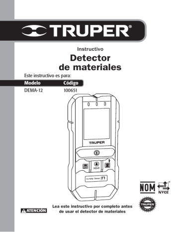 Truper Dema Detector Multimateriales Atr S De Muros Profundidad Max