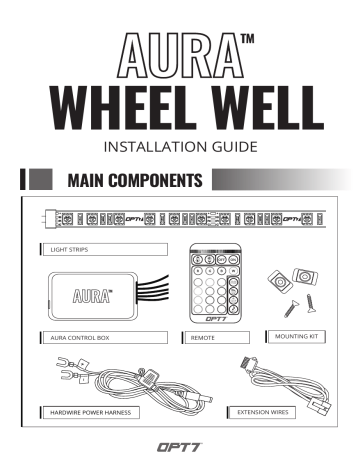 Opt Aurapro Wheelwell Kit Aura Wheel Well Led Single Row Lighting Kit