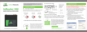 Inhand InRouter 302 Compact Industrial LTE Cat4 Router Installation Guide | Manualzz Inhand InRouter 302 Compact Industrial LTE Cat4 Router Installation Guide | Manualzz