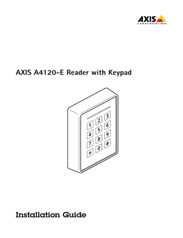 AXIS A4120 E Reader Installation Guide Manualzz