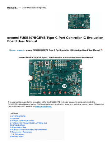 onsemi FUSB307BGEVB Type-C Port Controller IC Evaluation Board User Manual | Manualzz onsemi FUSB307BGEVB Type-C Port Controller IC Evaluation Board User Manual | Manualzz