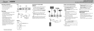 RocketFish RF-G1480 4-PORT HDMI Switch User Guide | Manualzz RocketFish RF-G1480 4-PORT HDMI Switch User Guide | Manualzz