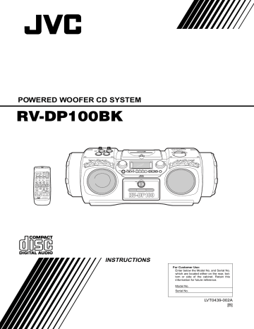JVC RV-DP100 User Guide Manual | Manualzz