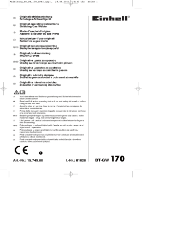 Einhell Blue Bt Gw Gas Welding Machine Mode D Emploi Manualzz