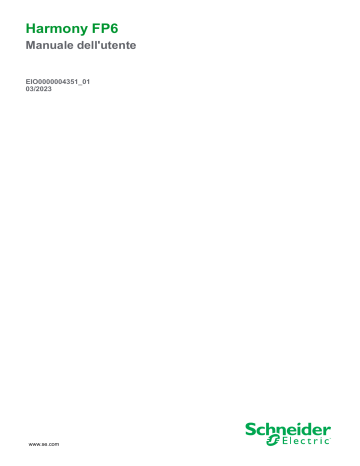 Schneider Electric Harmony FP6 Guida utente | Manualzz Schneider Electric Harmony FP6 Guida utente | Manualzz