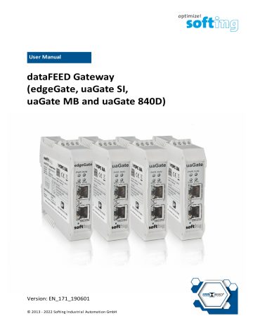 Softing dataFEED Gateways Owner's Manual | Manualzz Softing dataFEED Gateways Owner's Manual | Manualzz