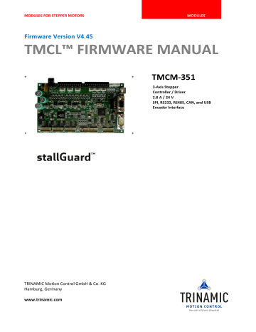 Trinamic Tmcm Module Owner S Manual Manualzz