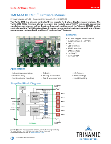 Trinamic TMCM 6110 Module Owner S Manual Manualzz