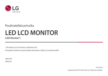 LG 28MQ780-B Užívateľská príručka | Manualzz LG 28MQ780-B Užívateľská príručka | Manualzz