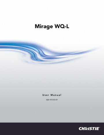 Christie Mirage WQ-L Projector User Guide | Manualzz Christie Mirage WQ-L Projector User Guide | Manualzz