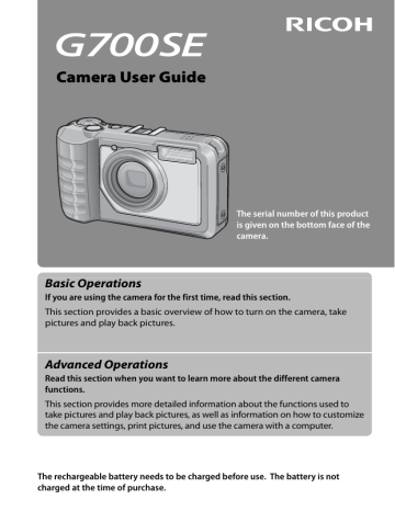 Ricoh G700SE Camera User Guide | Manualzz Ricoh G700SE Camera User Guide | Manualzz