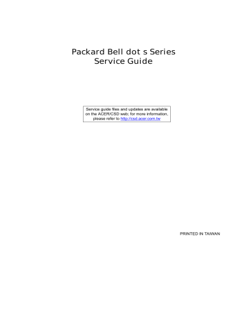 Packard Bell dot se User Guide | Manualzz Packard Bell dot se User Guide | Manualzz