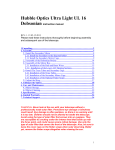 Hubble Optics Ultra Light UL 16 Instruction Manual