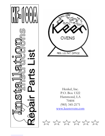 Henkel Keen KF-100A Installation Instructions & Repair Parts List | Manualzz Henkel Keen KF-100A Installation Instructions & Repair Parts List | Manualzz