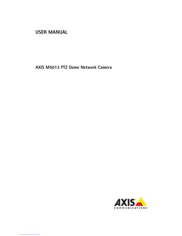 Axis M5013 User Manual | Manualzz