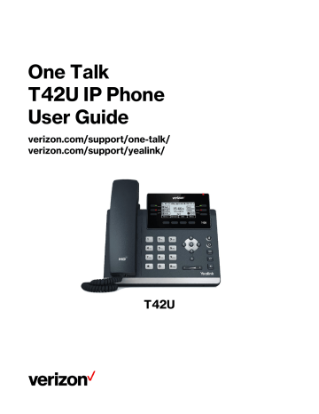 Verizon Yealink One Talk T42U IP Desk Phone User Guide | Manualzz Verizon Yealink One Talk T42U IP Desk Phone User Guide | Manualzz