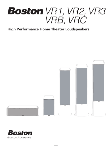 BOSTON VR1 High Performance Home Theater Loudspeakers User Manual | Manualzz