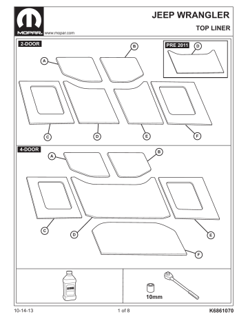 Mopar Ab Hardtop Headliner Installation Instructions Manualzz