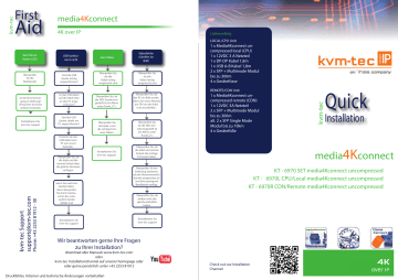 KVM-TEC MEDIA4KCONNECT UNCOMPRESSED Benutzerhandbuch | Manualzz KVM-TEC MEDIA4KCONNECT UNCOMPRESSED Benutzerhandbuch | Manualzz