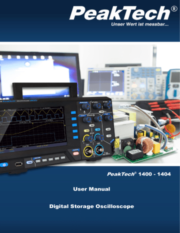 Peaktech P 1401 10 MHz / 2CH, 100MS/s Digital storage oscilloscope Owner's Manual | Manualzz Peaktech P 1401 10 MHz / 2CH, 100MS/s Digital storage oscilloscope Owner's Manual | Manualzz