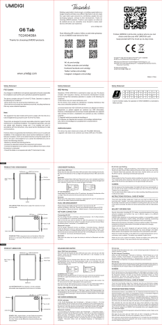 Umidigi G6 Tablet User Manual | Manualzz Umidigi G6 Tablet User Manual | Manualzz