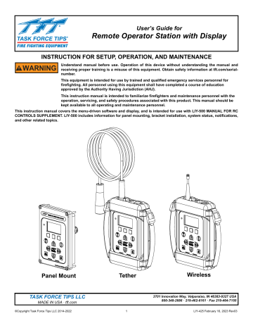 TFT Remote Monitor Operator Station Instructions | Manualzz TFT Remote Monitor Operator Station Instructions | Manualzz