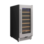 Thor Kitchen TWC1501 15 Inch Built-In and Freestanding Single Zone Wine Cooler Spec Sheet