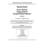 Spearhead Excel 323-Twiga 3000 Reach Mower Owner's Manual