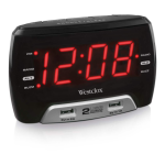 Westclox Red LED Digital FM Clock Radio Owner Manual