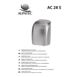 Alpatec AC 28 S Conditioner Owner's Manual