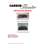 Cardio Theater LCS-TX, LCS1 Instruction Manual