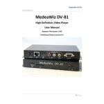 MedeaWiz DV-81 User manual