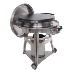 Evo Professional Tabletop 2-Burner Propane Gas Grill in Stainless Steel with Flattop Owner's Manual
