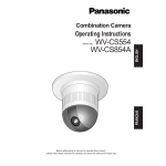 Panasonic WVCL920_SERIES User manual