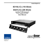 Cobalt Digital Inc 8321(-C) Owner`s manual