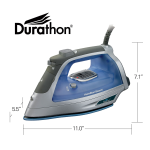 Hamilton Beach 19802 Durathon Nonstick Soleplate Iron, Silver Use and Care Guide