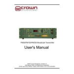 Crown Broadcast E Series 20-100 manual