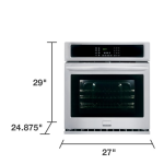 Frigidaire FGEW2765KB - Gallery 27" Convection Single Oven Specifications