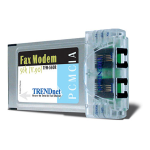 Trendnet TFM-560R 56Kbps (V.90) High Speed PCMCIA Fax Modem Owner's Manual