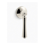 KOHLER K-20120-L-SN Corbelle 3-3/8-in Vibrant Polished Nickel Toilet Lever for Dimensions Guide