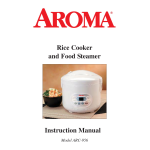 Aroma ARC-960W Rice Cooker Instruction manual