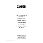 ZANUSSI ZD16/4R User Manual