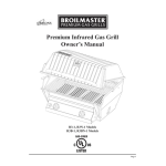 Broilmaster Gas Grill H3XPK-1 Installation And Maintenance  Instruction