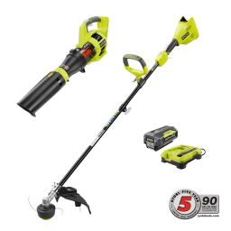 Ryobi 40-Volt Lithium-Ion Cordless Brushless String Trimmer/Jet Fan Blower Combo Kit - 3.0 Ah Battery and Charger Included Information produit | Manualzz